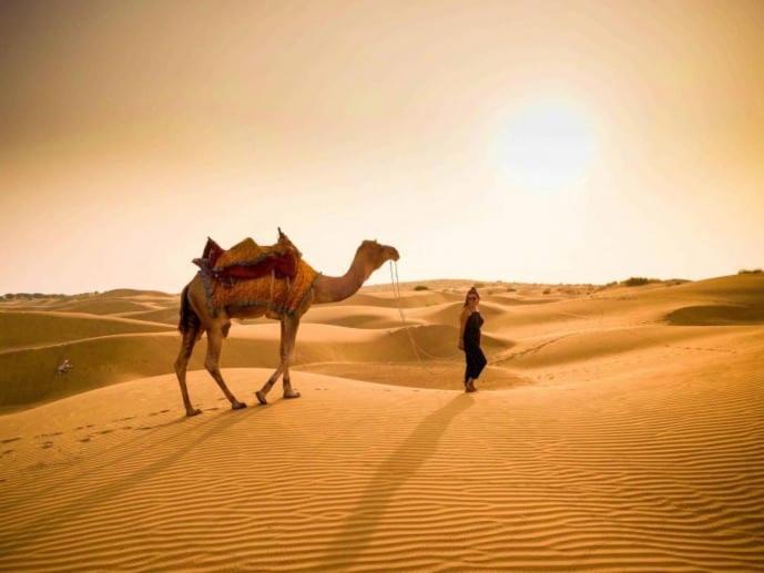 Golden Sandstone Hotel Desert Safari Camp ไจซัลเมอร์ ภายนอก รูปภาพ